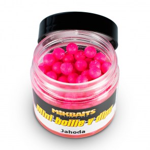 MIKBAITS Mini boilies v dipu 50ml Jahoda